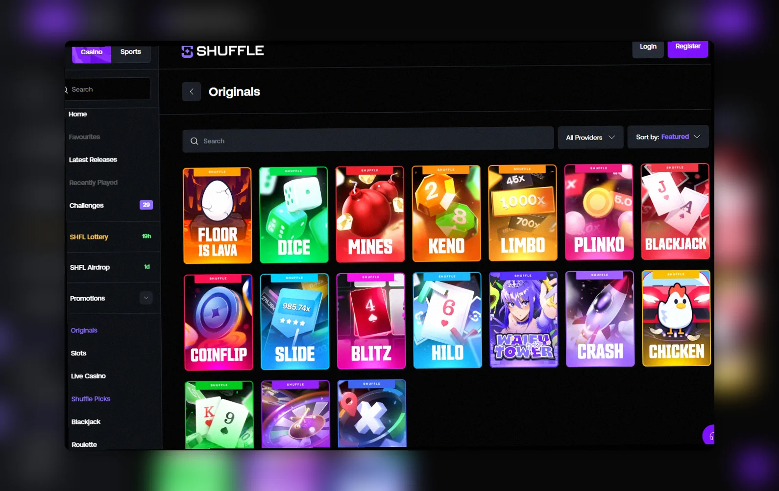 Shuffle Casino Originals Polska