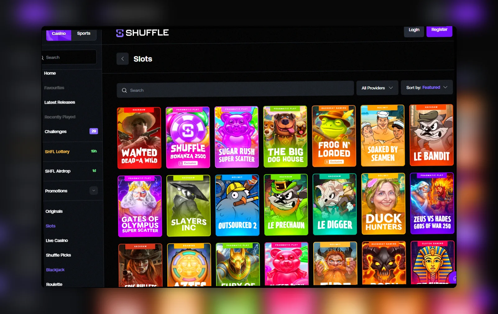 Shuffle Casino slots Polska
